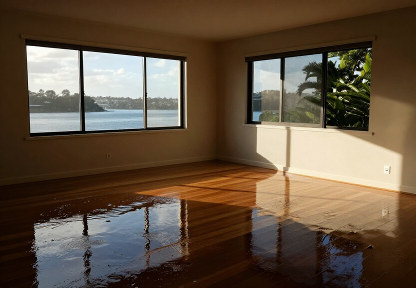 Water-damaged carpet in a Hinchinbrook home before restoration